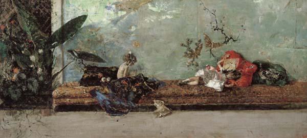 Marsal, Mariano Fortuny y The Artist's Children in the Japanese Salon